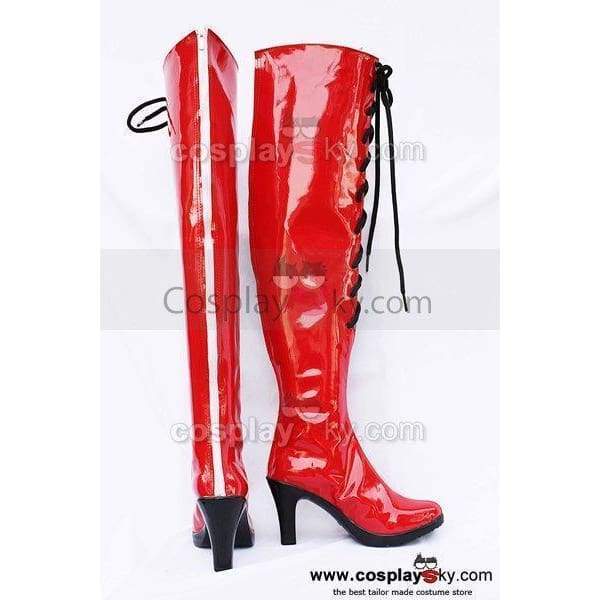 Vocaloid Meiko Red Cosplay Boots Shoes Custom Made