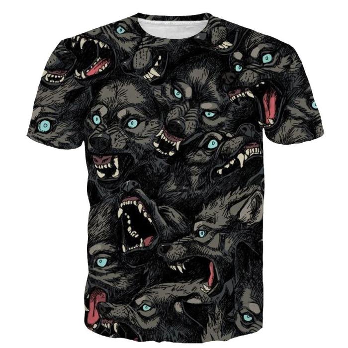 Yin Yang Angry Wolves 3D Shirt And Hoodie