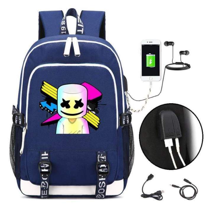Dj Marshmello Travel School  Backpack