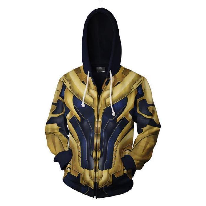 Avengers: Endgame Thanos Hoodie Cosplay Costume Sweatshirts Jacket Coat