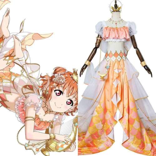 Lovelive Mermaid Festa Takami Chika Cosplay Costume Awakening Dress