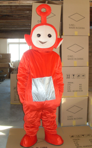 Red Teletubbies Po Mascot Cosplay Costume Adult Size