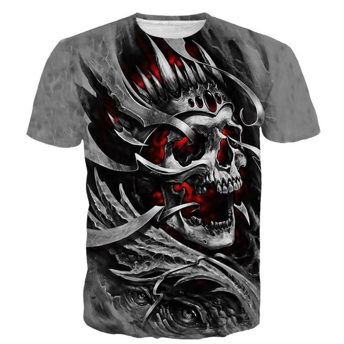Psychedelic And Eye Illusion Skull 3D Shirts