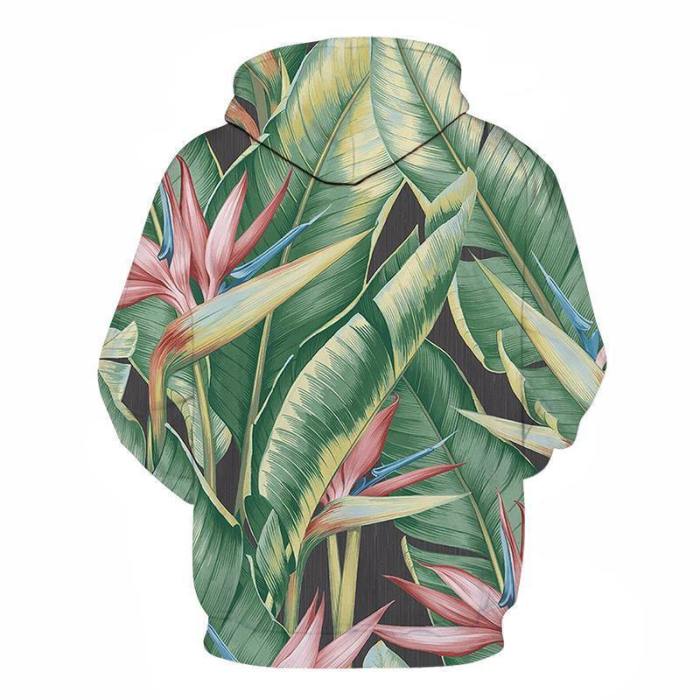 Pink Flower & Plant 3D - Sweatshirt, Hoodie, Pullover
