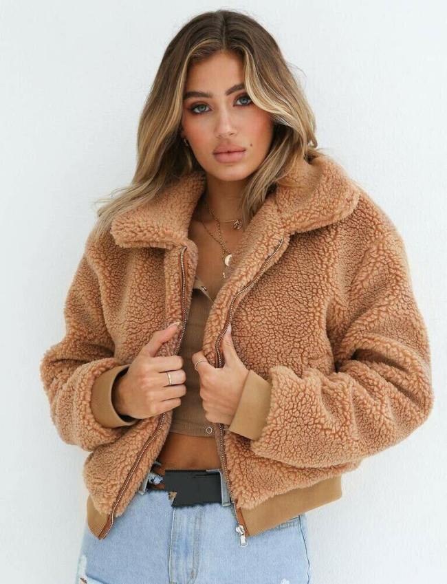 Women Faux Fur Winter Jacket Coats