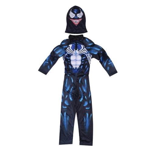 Black Spiderman Boys Muscle Venom Cosplay Superhero Halloween Costume For Children