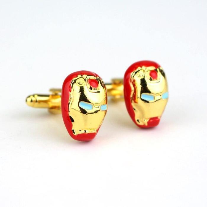 Avengers 4 Marvel Superhero Iron Man Spider Man Cufflinks Clips