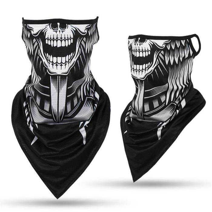 Seamless Skeleton Ghost Skull Face Mask