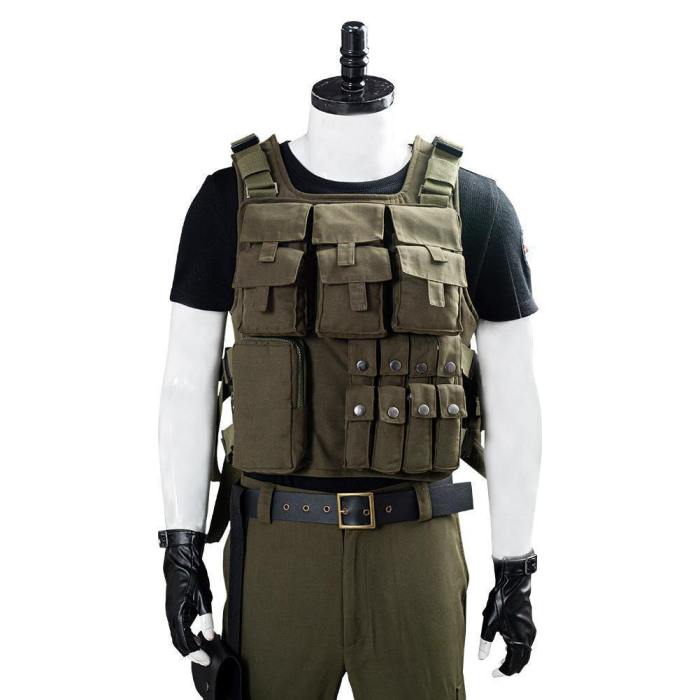 Resident Evil 3 Remake Carlos Oliveira Men Uniform Outfit Halloween Carnival Costume Cosplay Costume