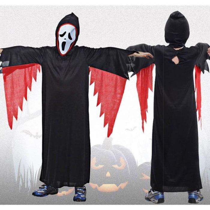 Halloween Skull Skeleton Costume Demon Devil Ghost Grim Reaper Cosplay