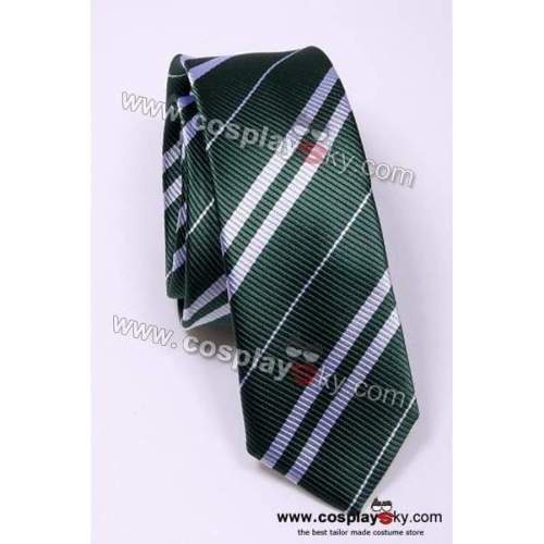 Harry Potter Slytherin Green & Silver Tie Vintage Silk