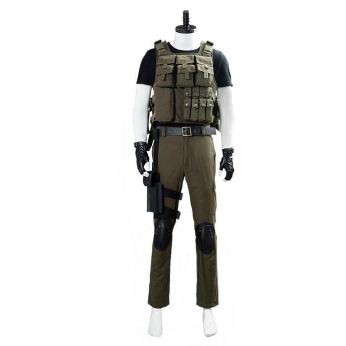 Resident Evil 3 Remake Carlos Oliveira Men Uniform Outfit Halloween Carnival Costume Cosplay Costume