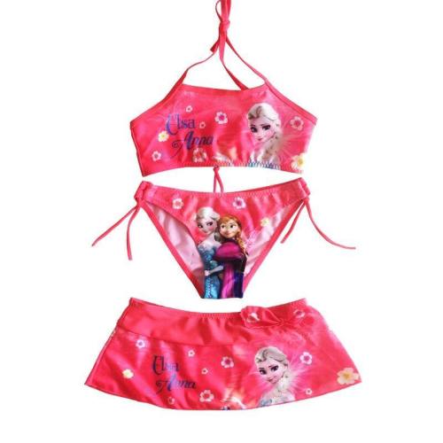 New Summer Baby Girls Elsa Anna Swimwear Bikini Set Swimsuit