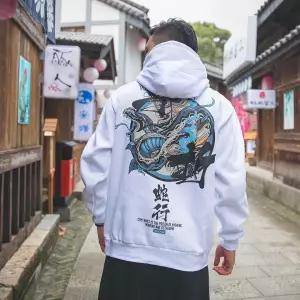 Mode Hommes Cool Hommes Hip Hop Sweats À Capuche Japonais Pulls Décontractés Streetwear Hommes Femmes Pull En Vrac Harajuku Diable À Capuche Mâle