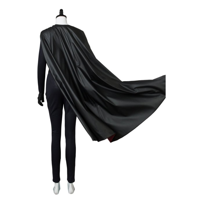 Supergirl Overgirl Kara Zor-El Danvers Outfit Cosplay Costume Jumpsuit +Cape