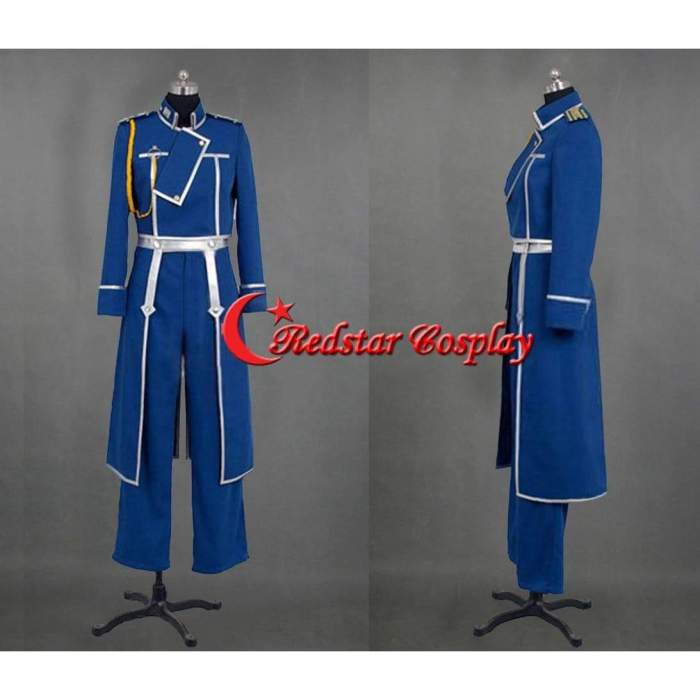 Fullmetal Alchemist Roy Mustang Cosplay Party Uniform Cosplay Costume