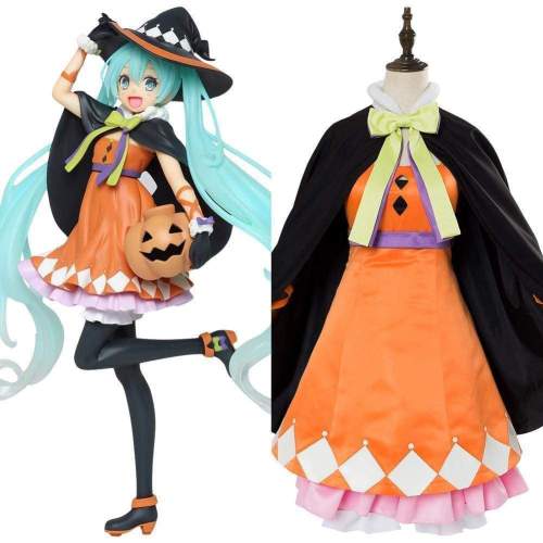Vocaloid Hatsune Miku Halloween Cosplay Costume For Girl Females