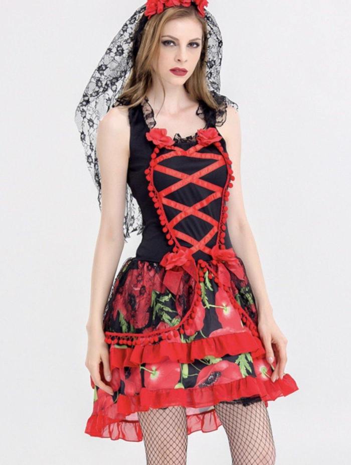 Vampire Brides Love Over Death Demon Costume Dress Zombie Halloween Cosplay