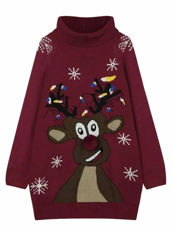 Snowman Ugly Christmas Sweater Dress For Women