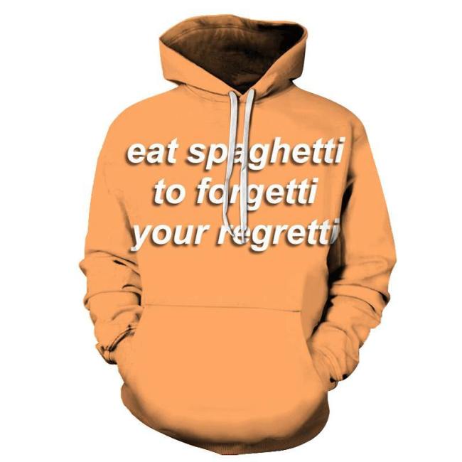 Eat Spaghetti Pasta 3D - Sweatshirt, Hoodie, Pullover