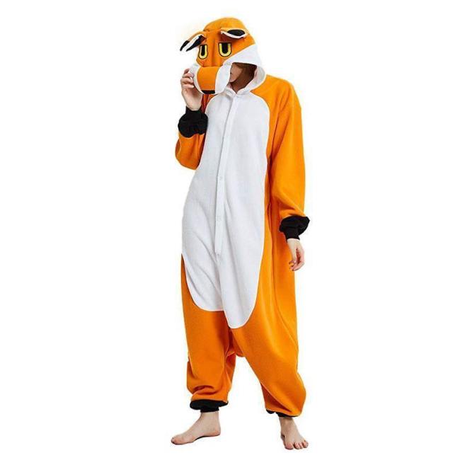 Fox Animal Costume For Teen Halloween Cosplay Onesie Pajamas For Women