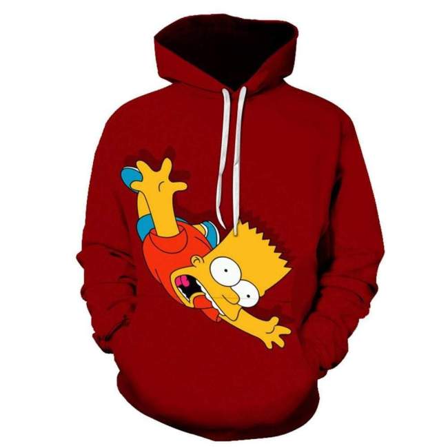 The Simpsons Hoodie - Bart Simpson Pullover Hoodie