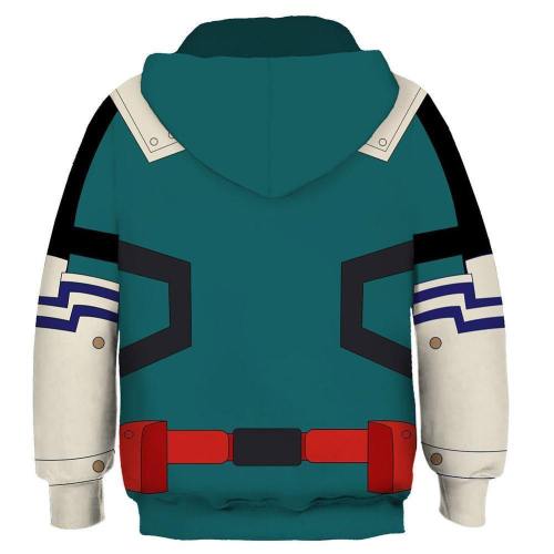 Kids My Hero Academia Hoodie Izuku Midoriya Cosplay Hooded Pullover Sweatshirt Cosplay Costume