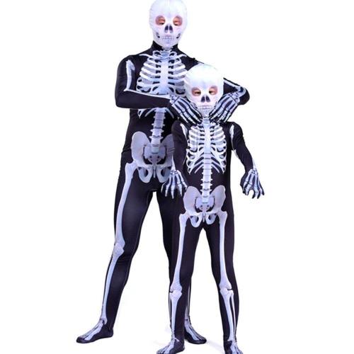 Halloween Skull Skeleton Demon Ghost Scary Jumpsuit Cosplay Costumes