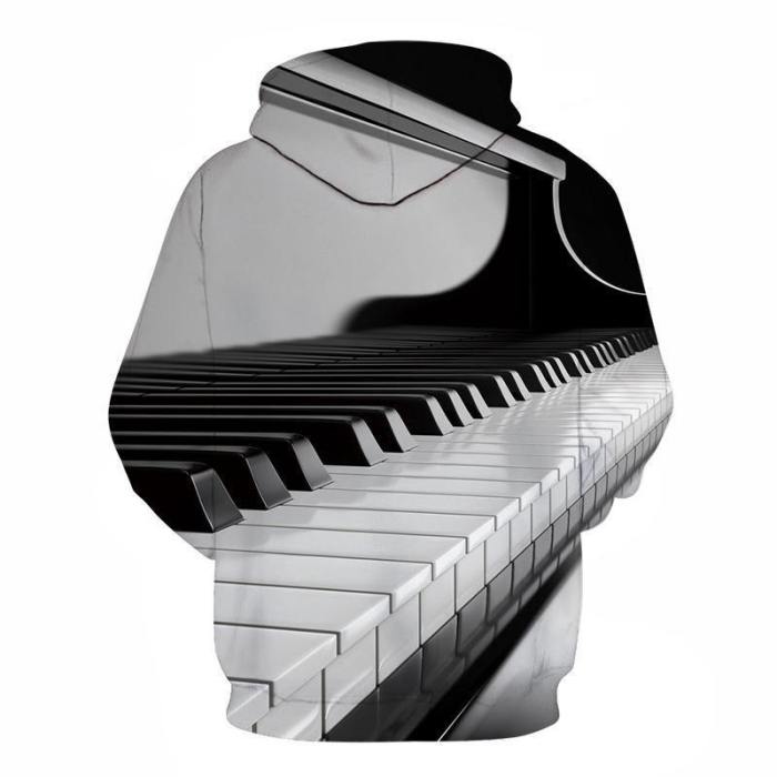 3D Piano Keys - Hoodie, Sweatshirt, Pullover