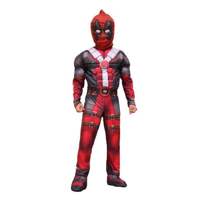Deadpool Jumpsuit Costume For Children Halloween Cosplay