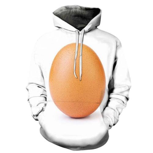 3D Egg Printed Hoodie, Sweatshirt, Pullover