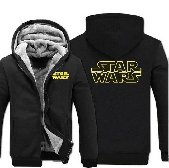 Star Wars Hoodie Sweatshirt Men  New Fashion Winter Warm Fleece Thick Zipper Hooded Hoodies Jackets Hoody Male Plus Size 5Xl