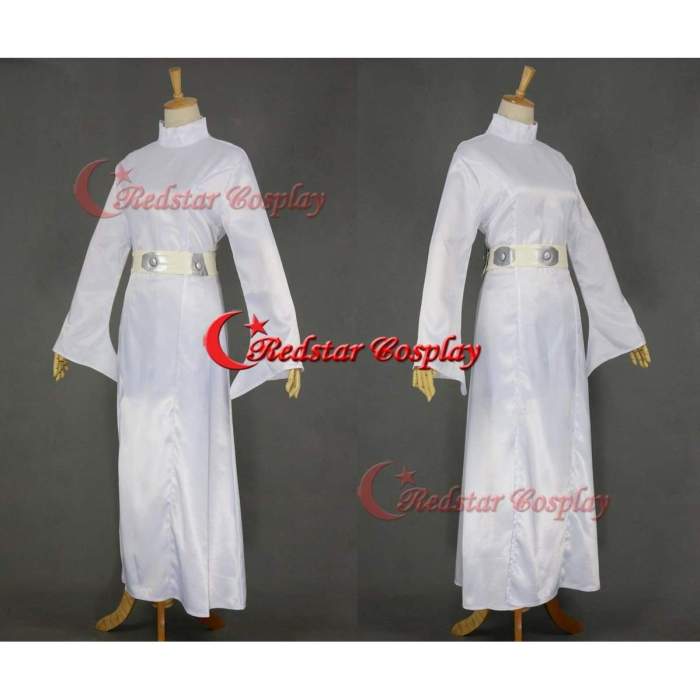Star Wars Cosplay Princess Leia Cosplay Costume White Dress