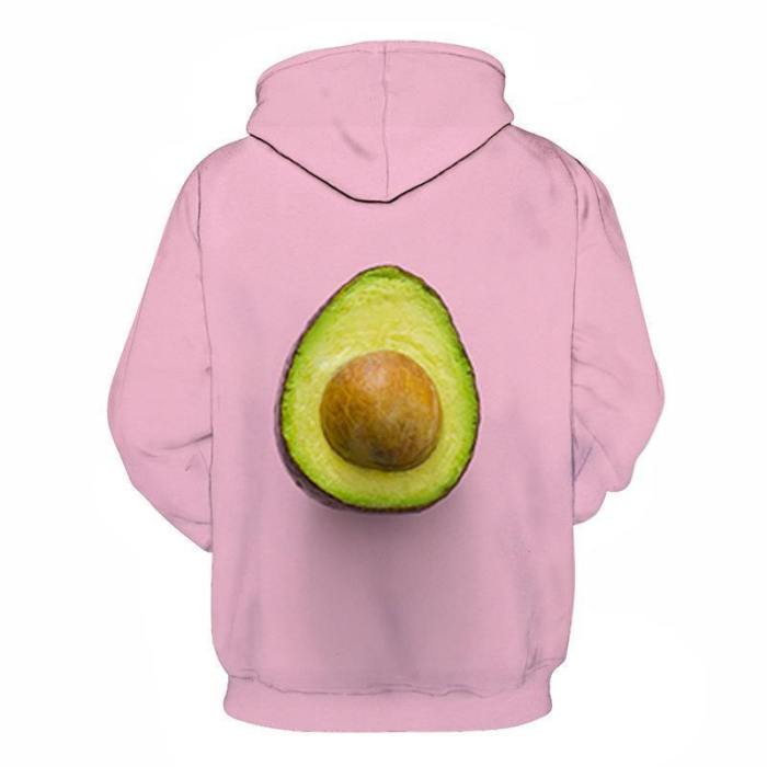 Pink Avocado 3D Sweatshirt Hoodie Pullover