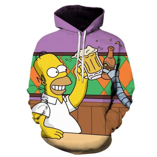 The Simpsons Hoodie - Homer J. Simpson Pullover Hoodie