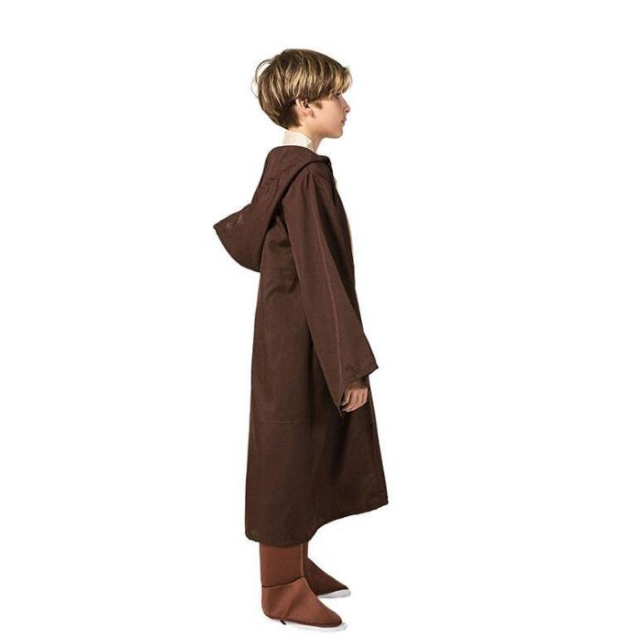 Kids Boys Star Wars Jedi Warrior Obi Wan Kenobi Tunic Cosplay Costumes