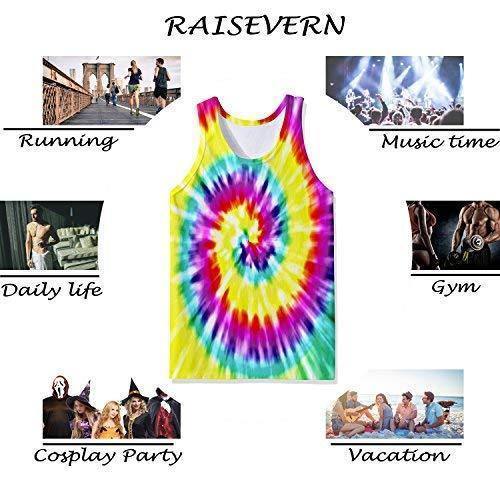 Mens Tank Tops 3D Printing Painting Colorful Pattern Vest