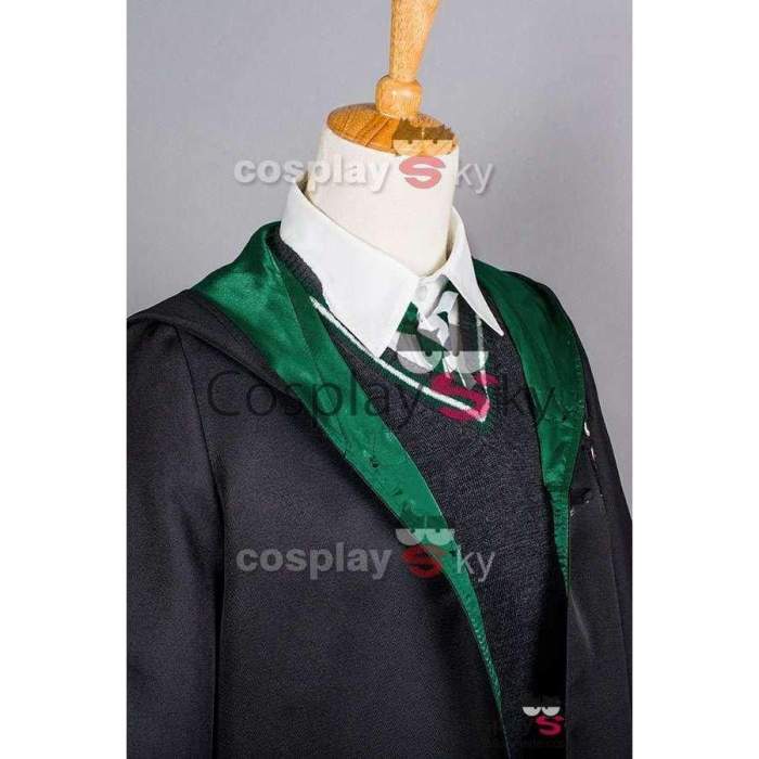 Harry Potter Slytherin Uniform Draco Malfoy Cloak Only Cosplay Costume