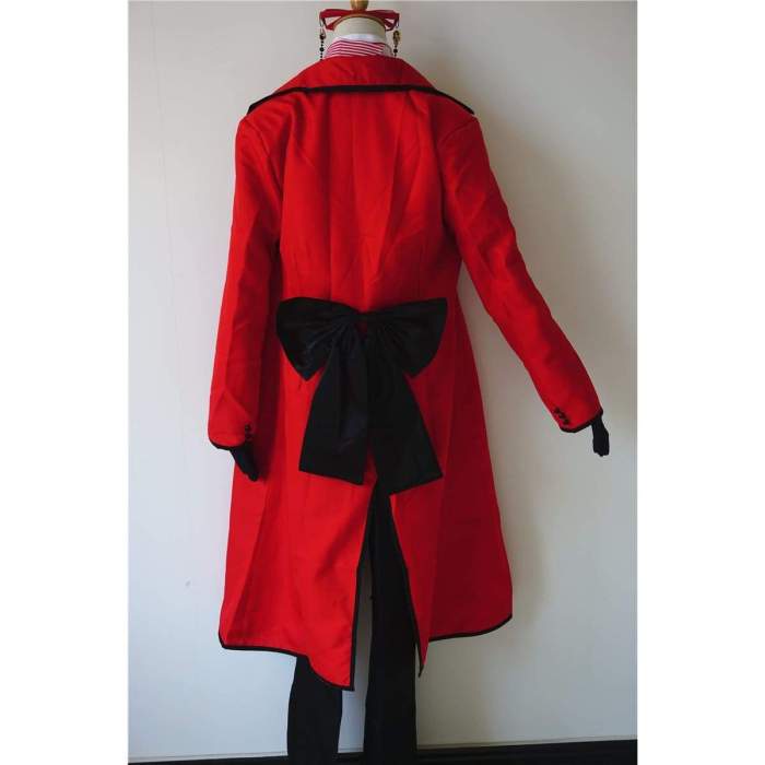 Black Butler Death Shinigami Grell Sutcliff Cosplay Red Uniform Outfit Glasses Carnaval Costumes