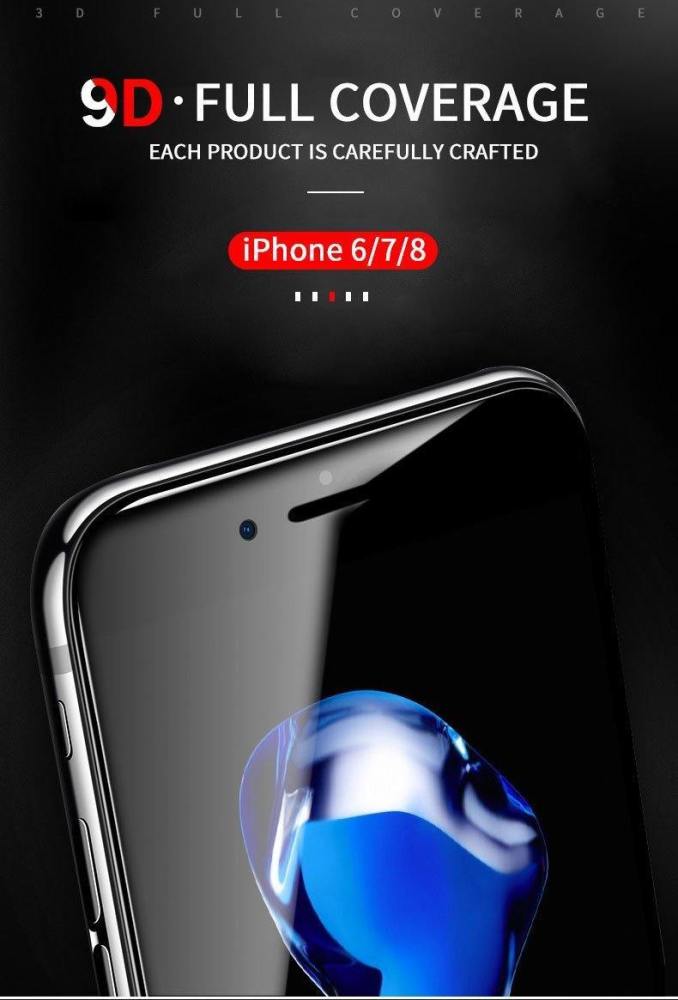 Full Coverage Hd 9D Tempered Glass Iphone Screen Protector