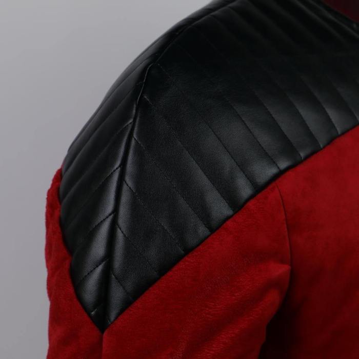 Star Trek The Next Generation Tng Captain Picard Duty Uniform Jacket Tng Red Costume Halloween Cosplay Costume