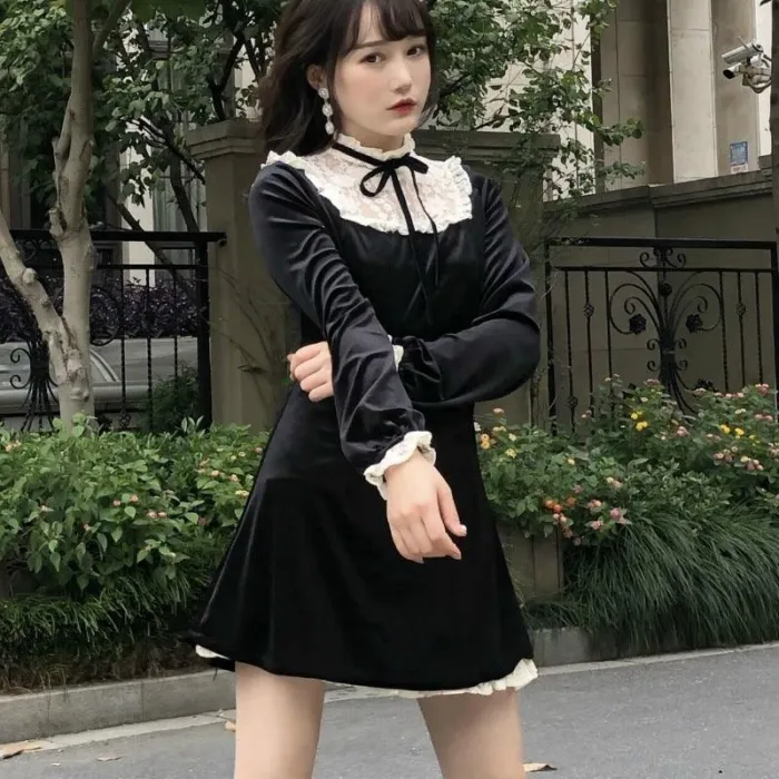 Victorian Vintage Gothic Lolita Dress Halloween Punk Dress Costumes