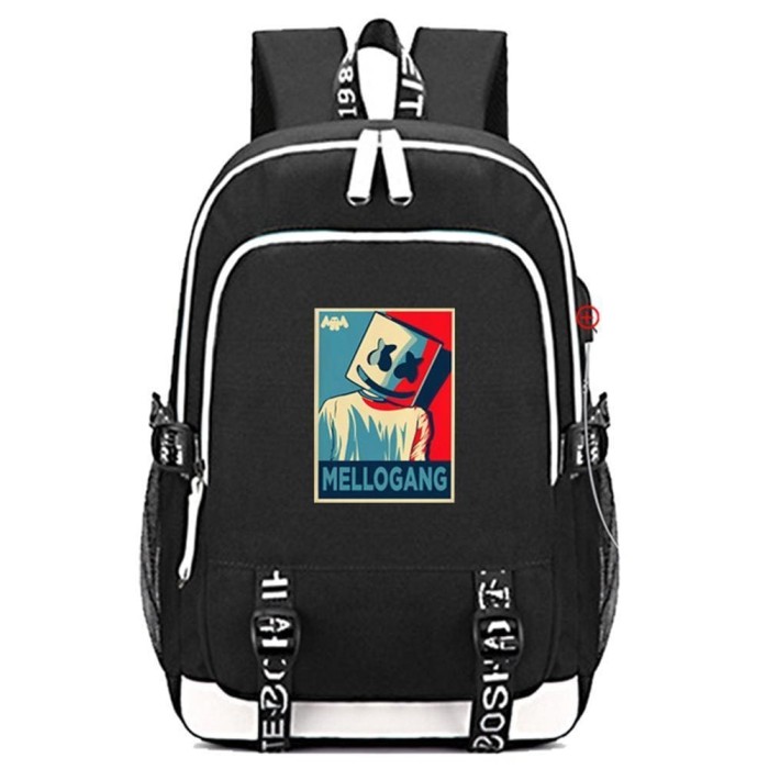 Marshmello Travel Backpack With Usb Charging Port