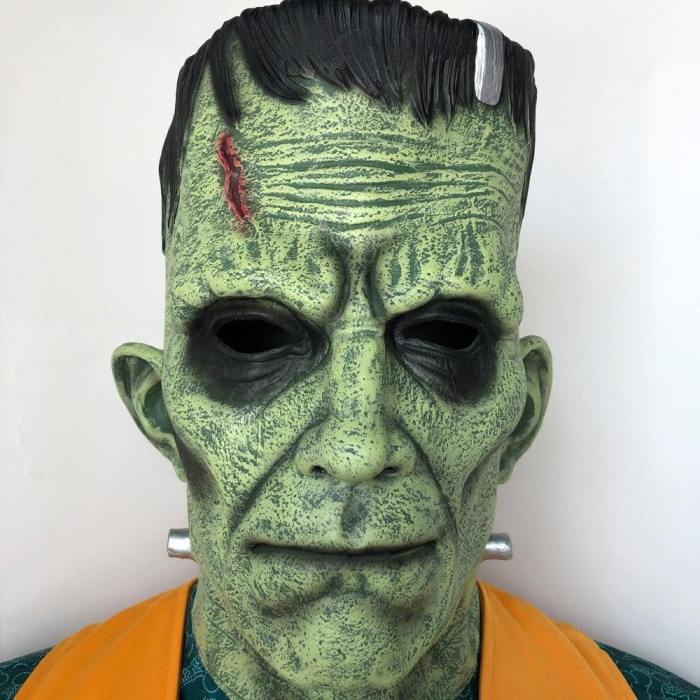 Frankenstein Horror Cosplay Latex Mask Helmet Halloween Costume Props