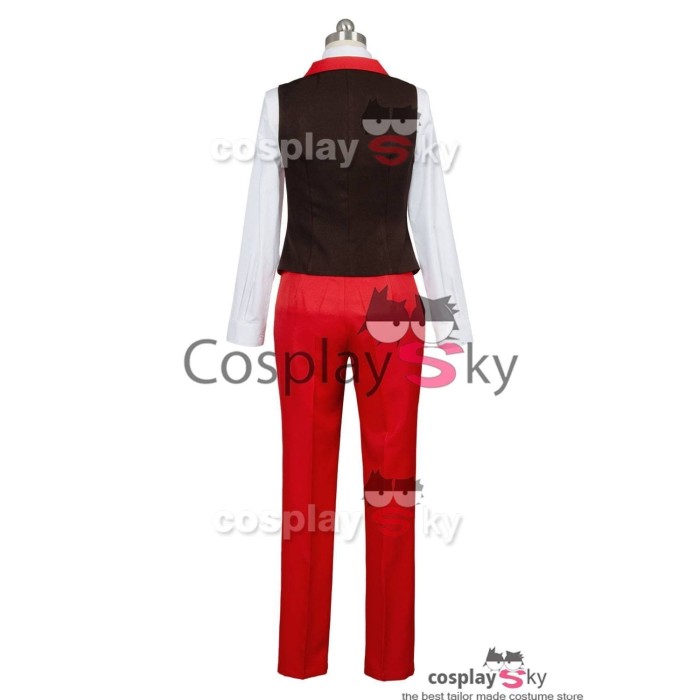 Gyakuten Saiban 4 Apollo Justice: Ace Attorney Polly Red Lawyer Suit Cosplay Costume
