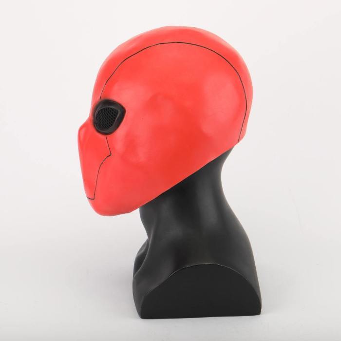 Red Hood Mask Latex Marvel Superhero Masks Helmet Full Head Unisex Adult Halloween Party Prop