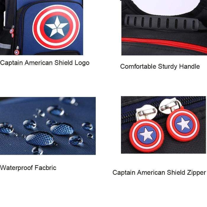 Superhero Captain America School Backpack