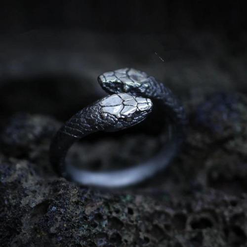 Mythical Double Head Snake Ring
