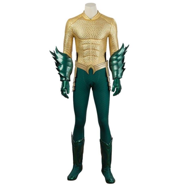 Justice League Arthur Curry Aquaman Cosplay Costume (High Quality Jumpsuit )