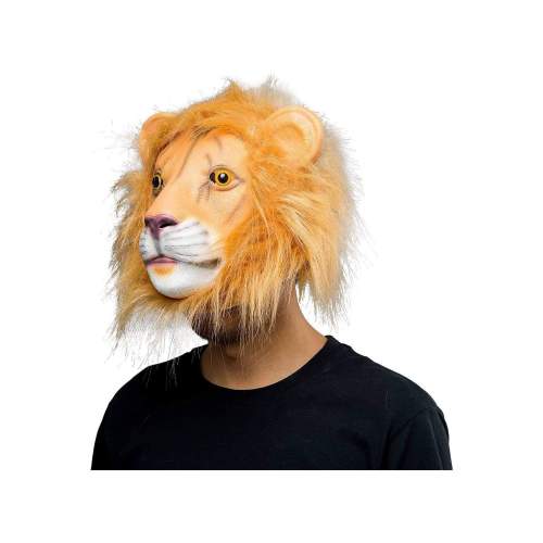 Lion Full Face Mask Halloween Animal Latex Masks Adult Cosplay Props